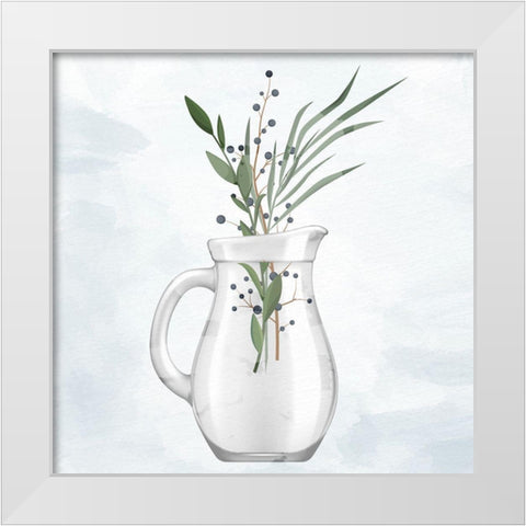 Glass Vase 2 White Modern Wood Framed Art Print by Bailey, Ann