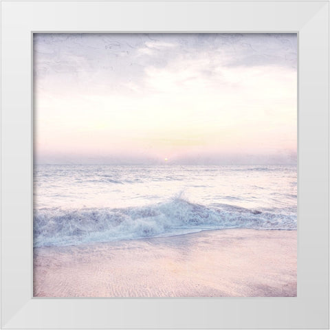 Sunset Beach White Modern Wood Framed Art Print by Bailey, Ann