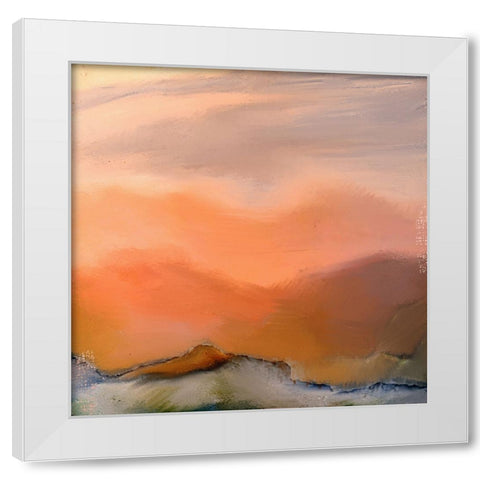Earth Layers White Modern Wood Framed Art Print by Bailey, Ann