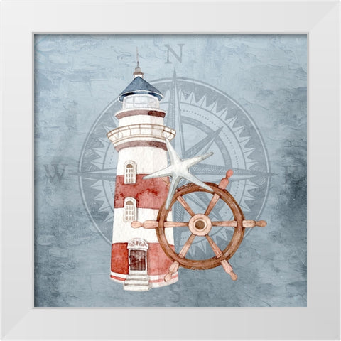 On the Coast 1 White Modern Wood Framed Art Print by Bailey, Ann