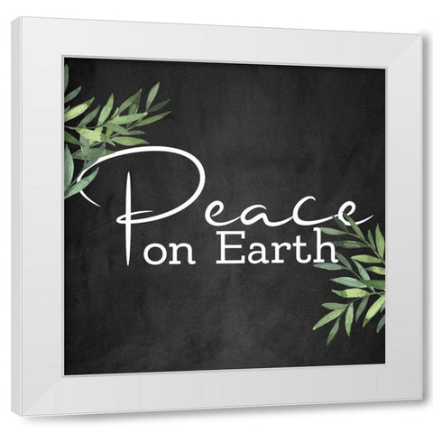 Peace on Earth White Modern Wood Framed Art Print by Bailey, Ann