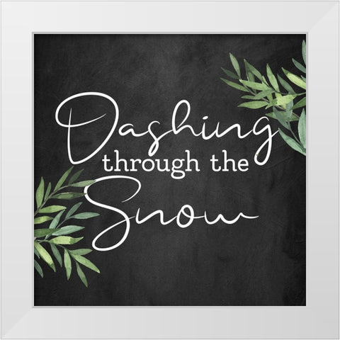 Snow Dashing White Modern Wood Framed Art Print by Bailey, Ann