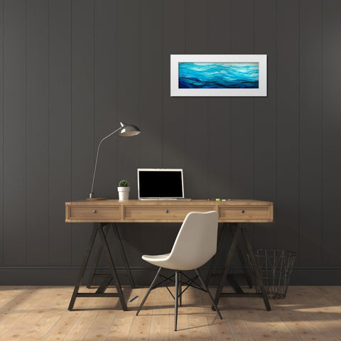 River Run White Modern Wood Framed Art Print by Bilotta, Barbara