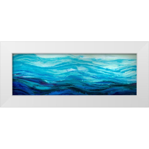 River Run White Modern Wood Framed Art Print by Bilotta, Barbara