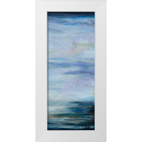 Narrow Waterscape 2 White Modern Wood Framed Art Print by Bilotta, Barbara