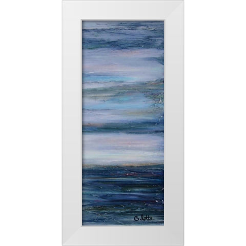 Looking Glass 3 White Modern Wood Framed Art Print by Bilotta, Barbara
