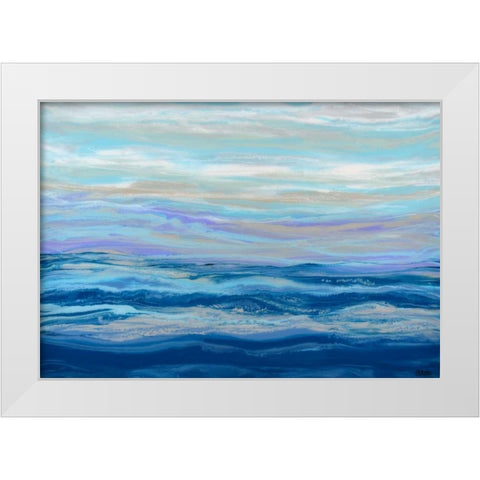 Beyond Serenity White Modern Wood Framed Art Print by Bilotta, Barbara