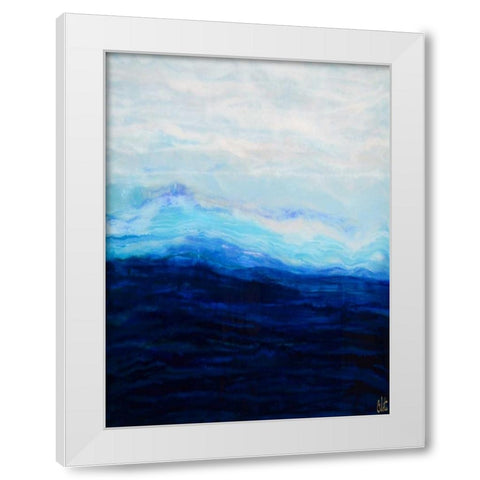 Waterfall IV  White Modern Wood Framed Art Print by Bilotta, Barbara