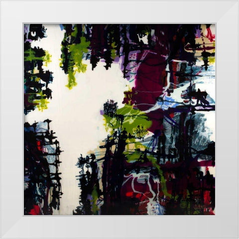 Light In The Shadows White Modern Wood Framed Art Print by Bilotta, Barbara