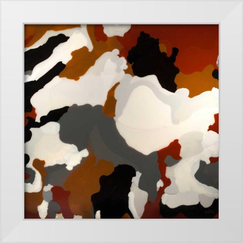 Brown Camo White Modern Wood Framed Art Print by Bilotta, Barbara
