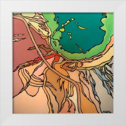 Yellowstone White Modern Wood Framed Art Print by Bilotta, Barbara