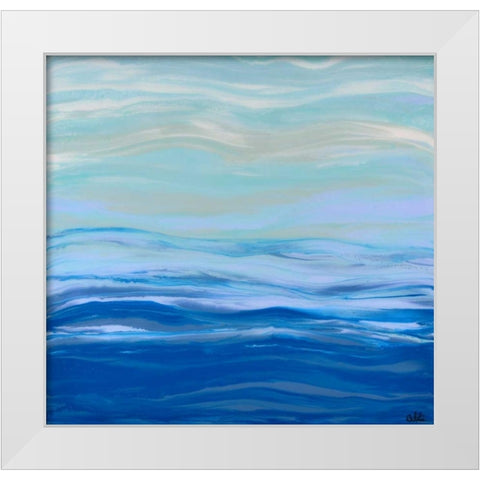 Pure Water White Modern Wood Framed Art Print by Bilotta, Barbara