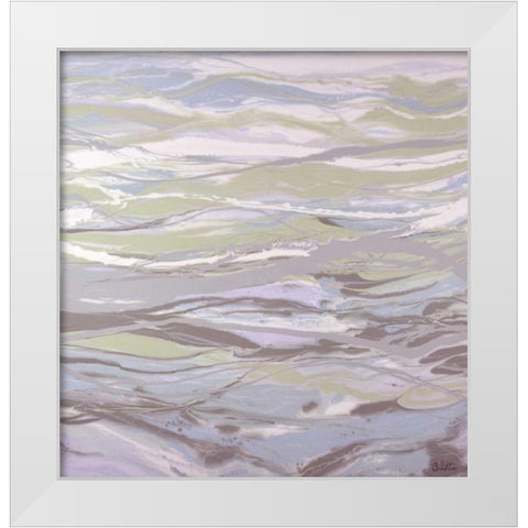 Lavendar Hues White Modern Wood Framed Art Print by Bilotta, Barbara