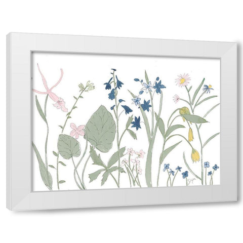Spring Parade 1 White Modern Wood Framed Art Print by Dyer, Beverly