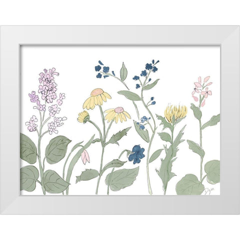 Spring Parade 2 White Modern Wood Framed Art Print by Dyer, Beverly