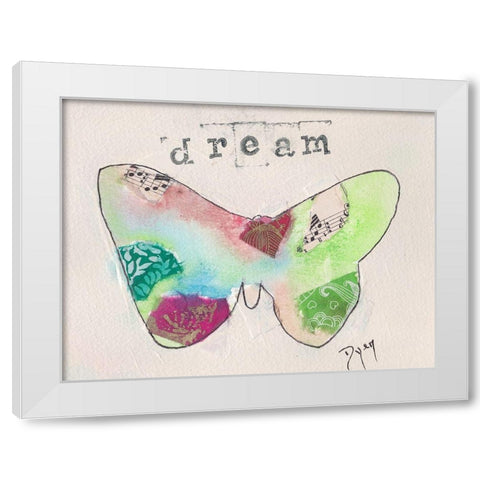 Butterfly Dream II White Modern Wood Framed Art Print by Dyer, Beverly