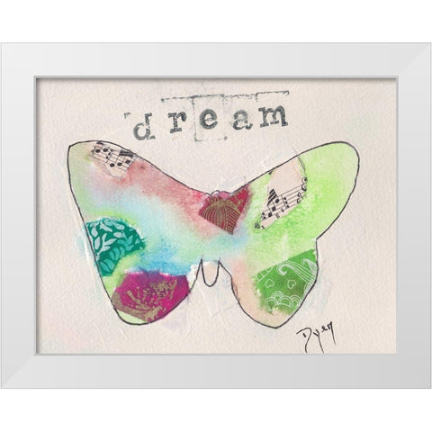 Butterfly Dream II White Modern Wood Framed Art Print by Dyer, Beverly