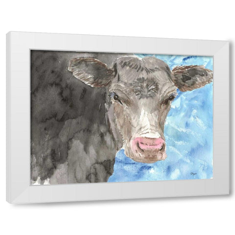 Bull White Modern Wood Framed Art Print by Dyer, Beverly