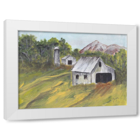 Country Road 1 White Modern Wood Framed Art Print by Dyer, Beverly