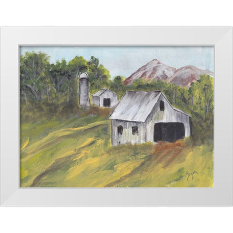 Country Road 1 White Modern Wood Framed Art Print by Dyer, Beverly