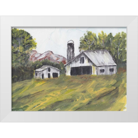 Country Road II White Modern Wood Framed Art Print by Dyer, Beverly