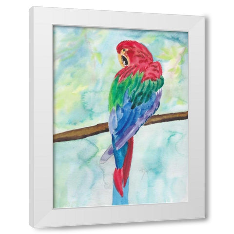 Tropical Perch I White Modern Wood Framed Art Print by Dyer, Beverly