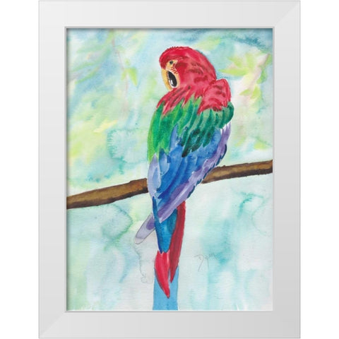 Tropical Perch I White Modern Wood Framed Art Print by Dyer, Beverly