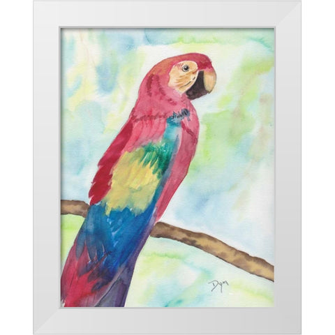 Tropical Perch II White Modern Wood Framed Art Print by Dyer, Beverly