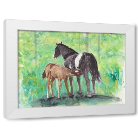 Tender Moment I White Modern Wood Framed Art Print by Dyer, Beverly