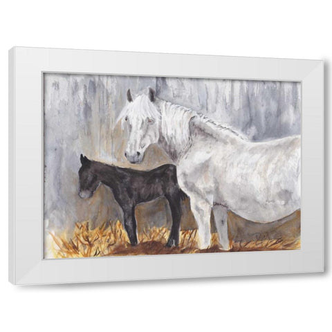 Tender Moment II White Modern Wood Framed Art Print by Dyer, Beverly