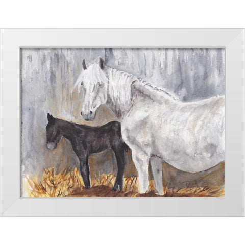 Tender Moment II White Modern Wood Framed Art Print by Dyer, Beverly