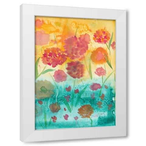 Spring Meadow I White Modern Wood Framed Art Print by Dyer, Beverly