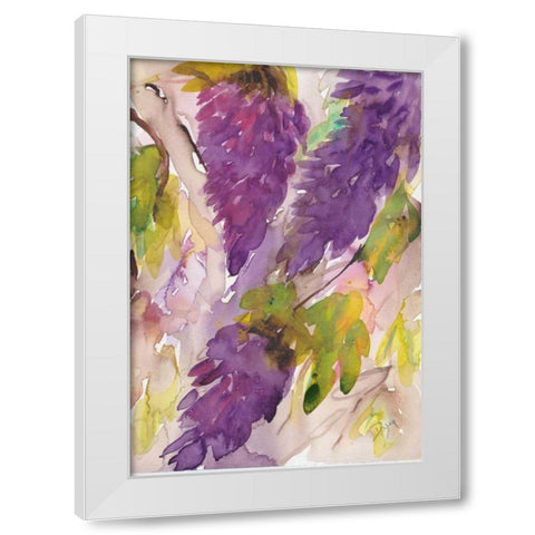 Wisteria II White Modern Wood Framed Art Print by Dyer, Beverly