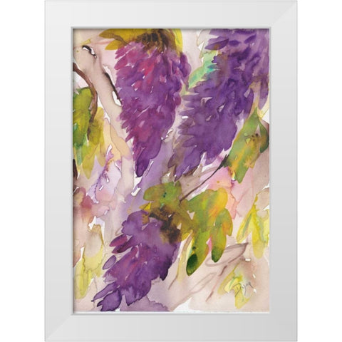 Wisteria II White Modern Wood Framed Art Print by Dyer, Beverly