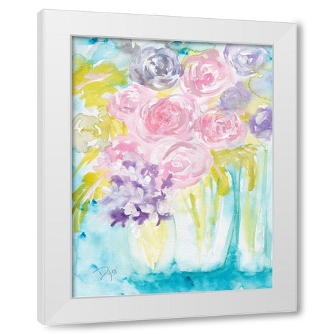 Flower Market White Modern Wood Framed Art Print by Dyer, Beverly