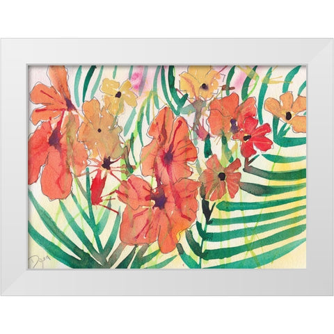 Paradise White Modern Wood Framed Art Print by Dyer, Beverly