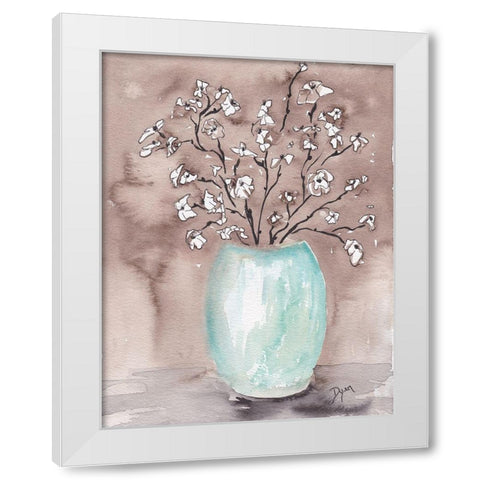 Rustic Bouquet White Modern Wood Framed Art Print by Dyer, Beverly