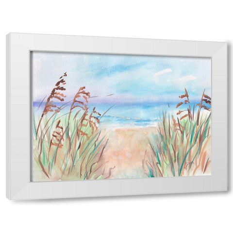 Coastal Sea Path White Modern Wood Framed Art Print by Dyer, Beverly