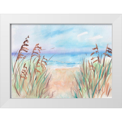 Coastal Sea Path White Modern Wood Framed Art Print by Dyer, Beverly