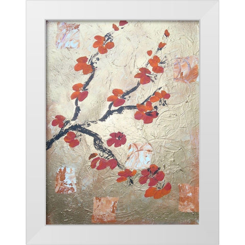 Metallic Breeze 1 White Modern Wood Framed Art Print by Dyer, Beverly