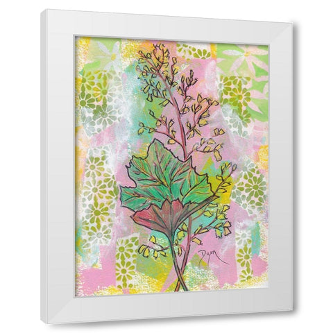 Botanical Boho Foam Flower White Modern Wood Framed Art Print by Dyer, Beverly