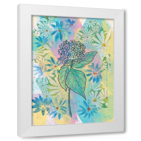 Botanical Boho Hydrangea White Modern Wood Framed Art Print by Dyer, Beverly