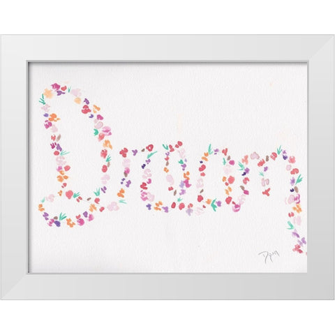 Floral Dream 1 White Modern Wood Framed Art Print by Dyer, Beverly