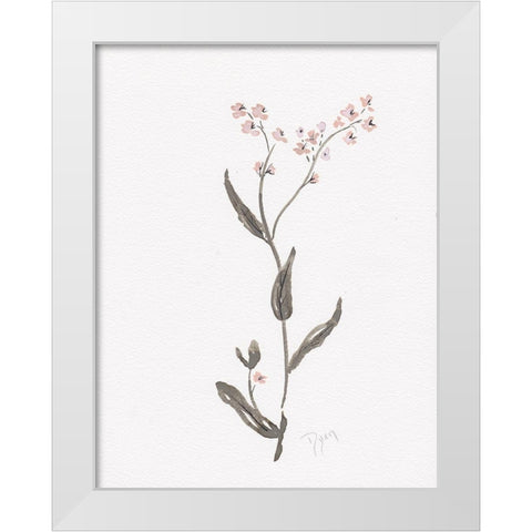 Wildflower Organics I White Modern Wood Framed Art Print by Kimberly, Allen