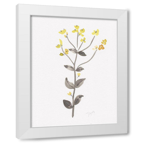 Wildflower Organics V White Modern Wood Framed Art Print by Kimberly, Allen