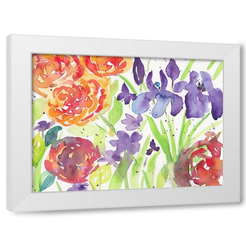 Spring Garden White Modern Wood Framed Art Print by Dyer, Beverly