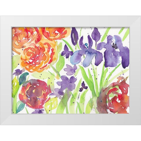 Spring Garden White Modern Wood Framed Art Print by Dyer, Beverly