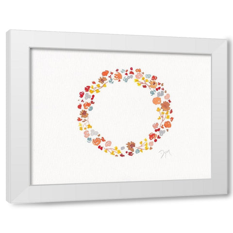 Fall Leaf II White Modern Wood Framed Art Print by Dyer, Beverly