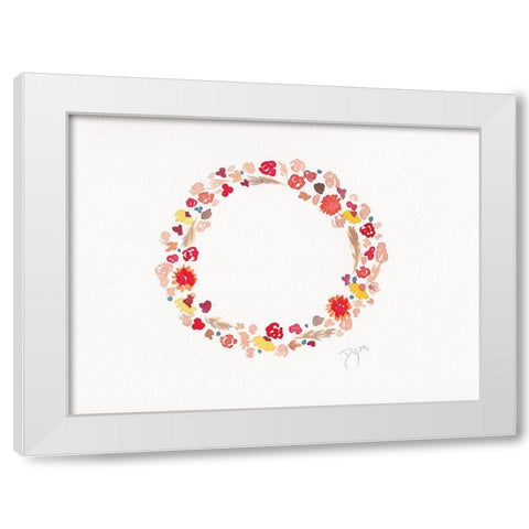 Fall Leaf III White Modern Wood Framed Art Print by Dyer, Beverly