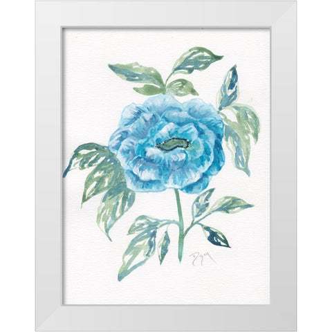 Floral Camilia White Modern Wood Framed Art Print by Dyer, Beverly